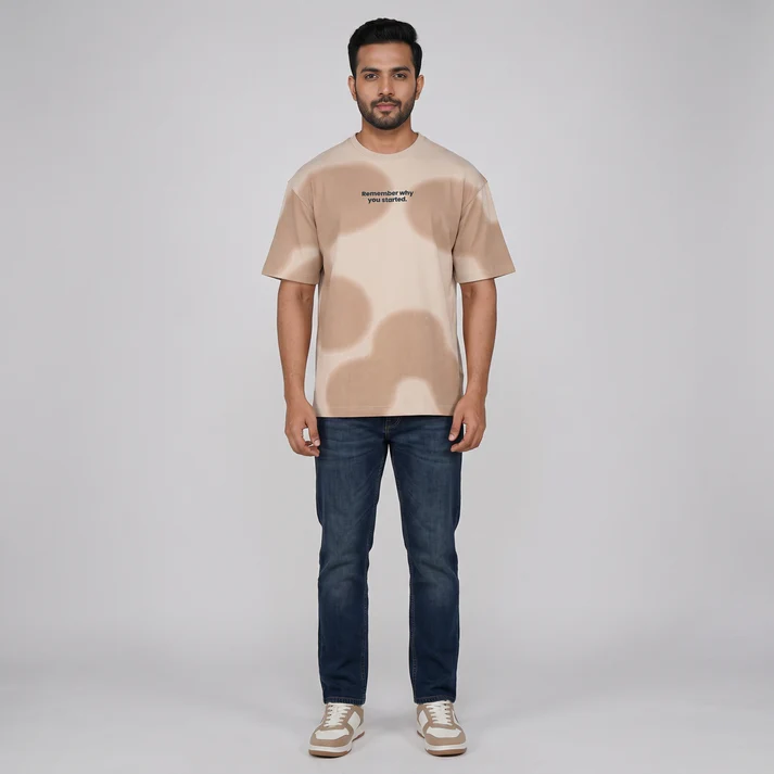 Oversized Printed Crew Neck T-Shirt